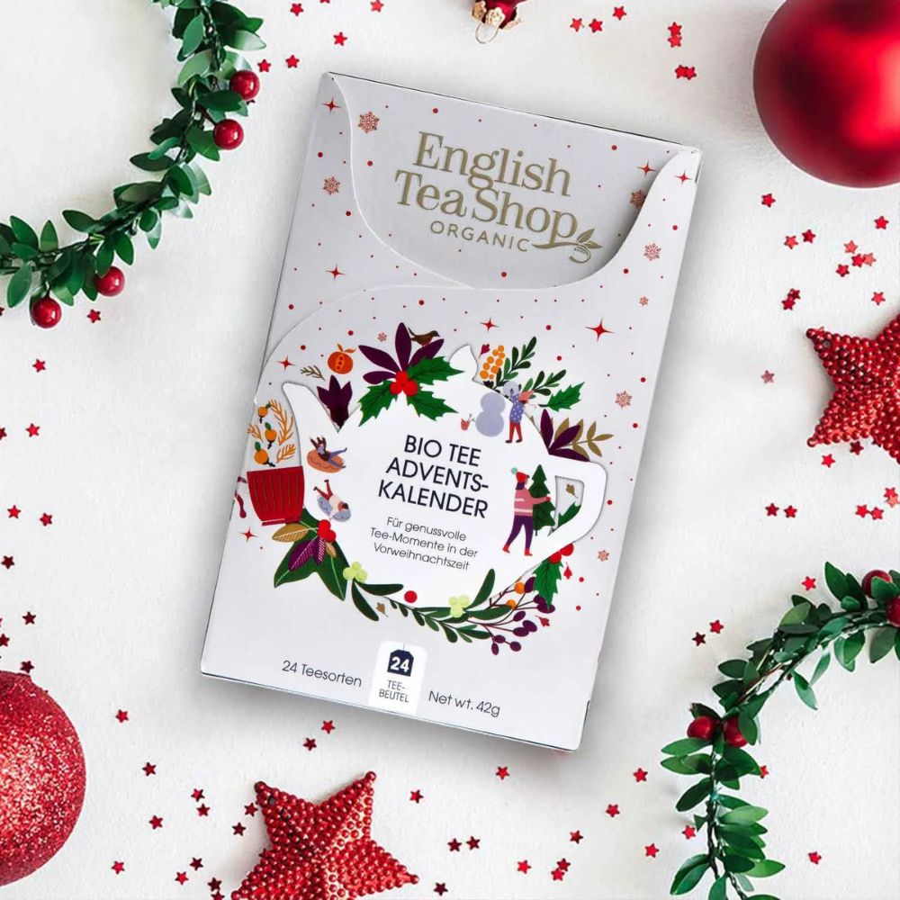 English Tea Shop | Adventskalender "Weihnachtsmarkt" - Weiß - 24 einzeln verpackte BIO-Tees