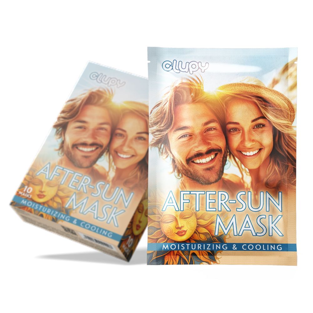 Clupy | After-Sun Maske für Erwachsene – 10 Stück Packung