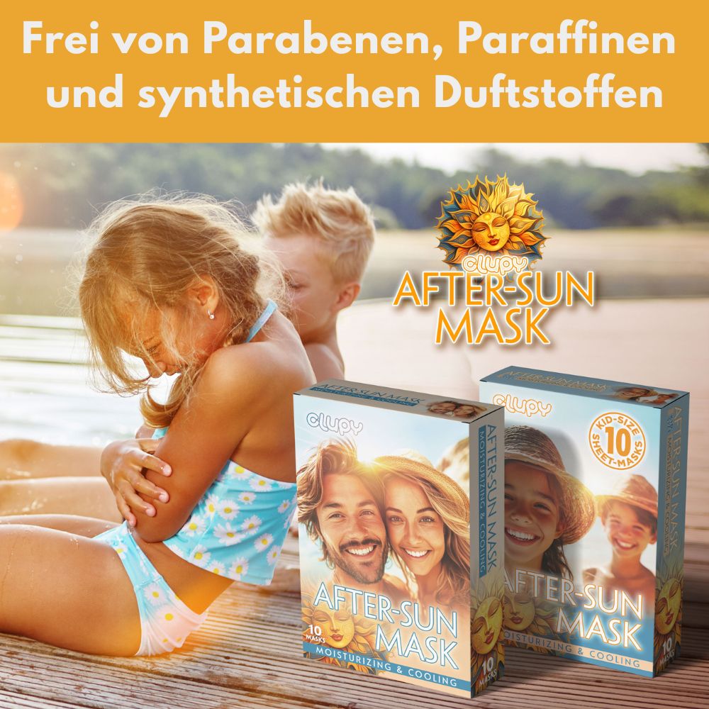Clupy | After-Sun Maske für Kinder - 10 Stück