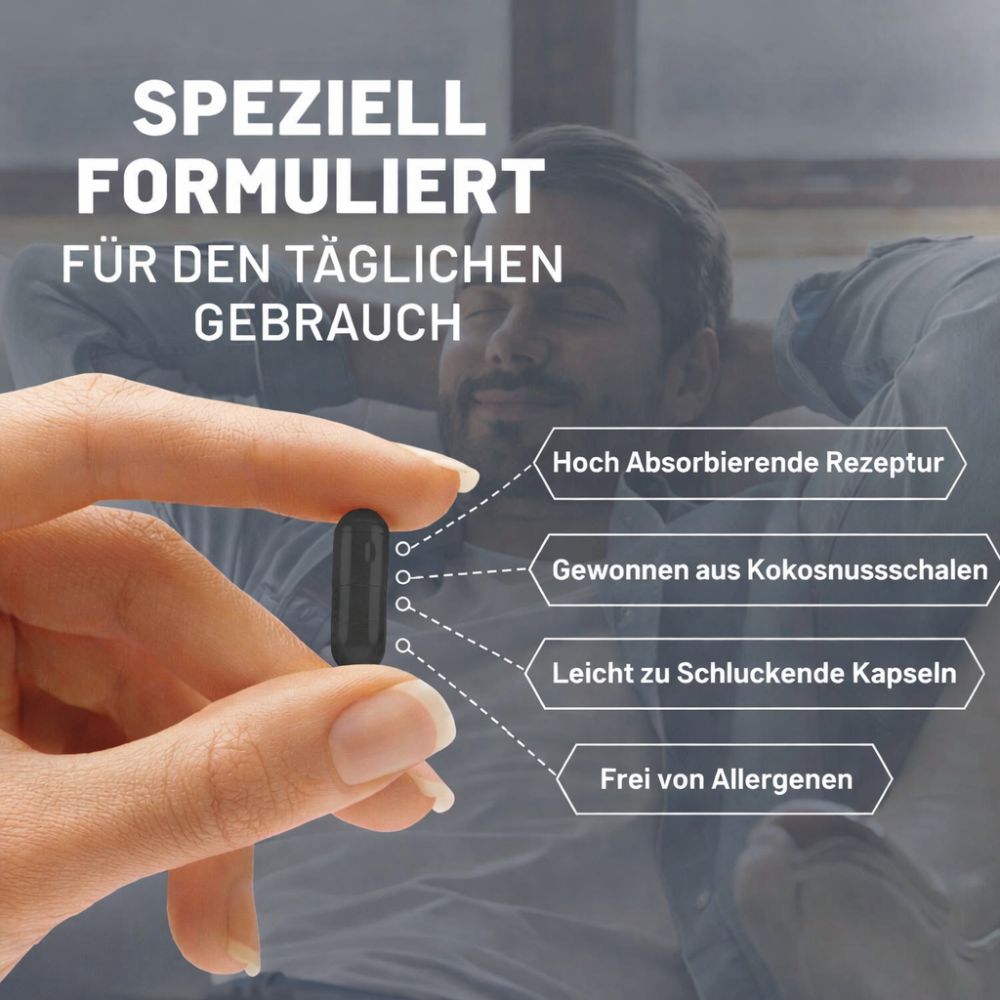 Prowise Healthcare | Aktivkohle-Kapseln 2000 mg - 200 vegane Kapseln