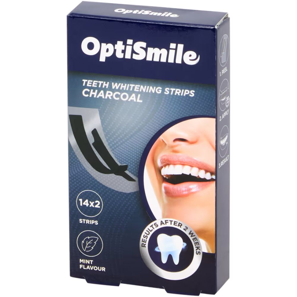 OptiSmile | Aktivkohle Zahnaufhellungsstreifen - 14x2 Behandlungen