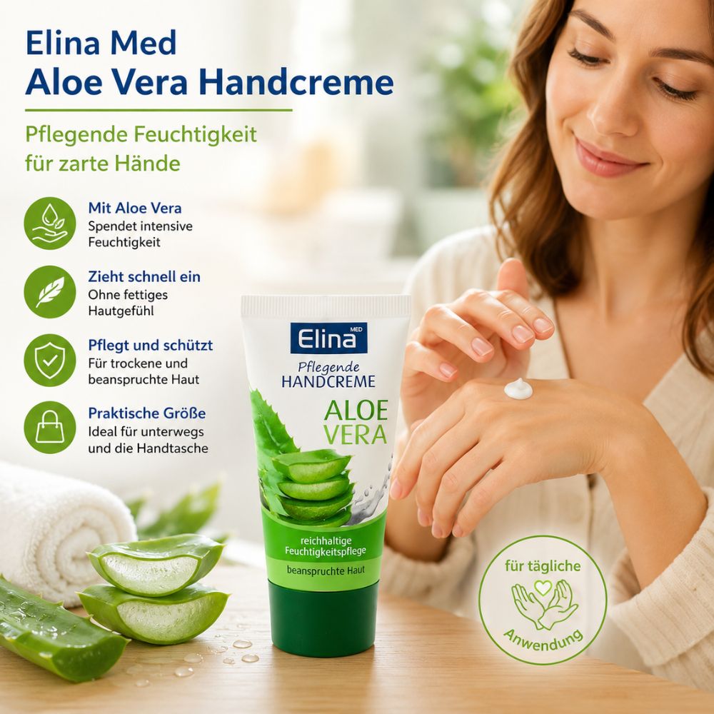 Elina Med | Aloe Vera pflegende Handcreme in Tube - 50ml