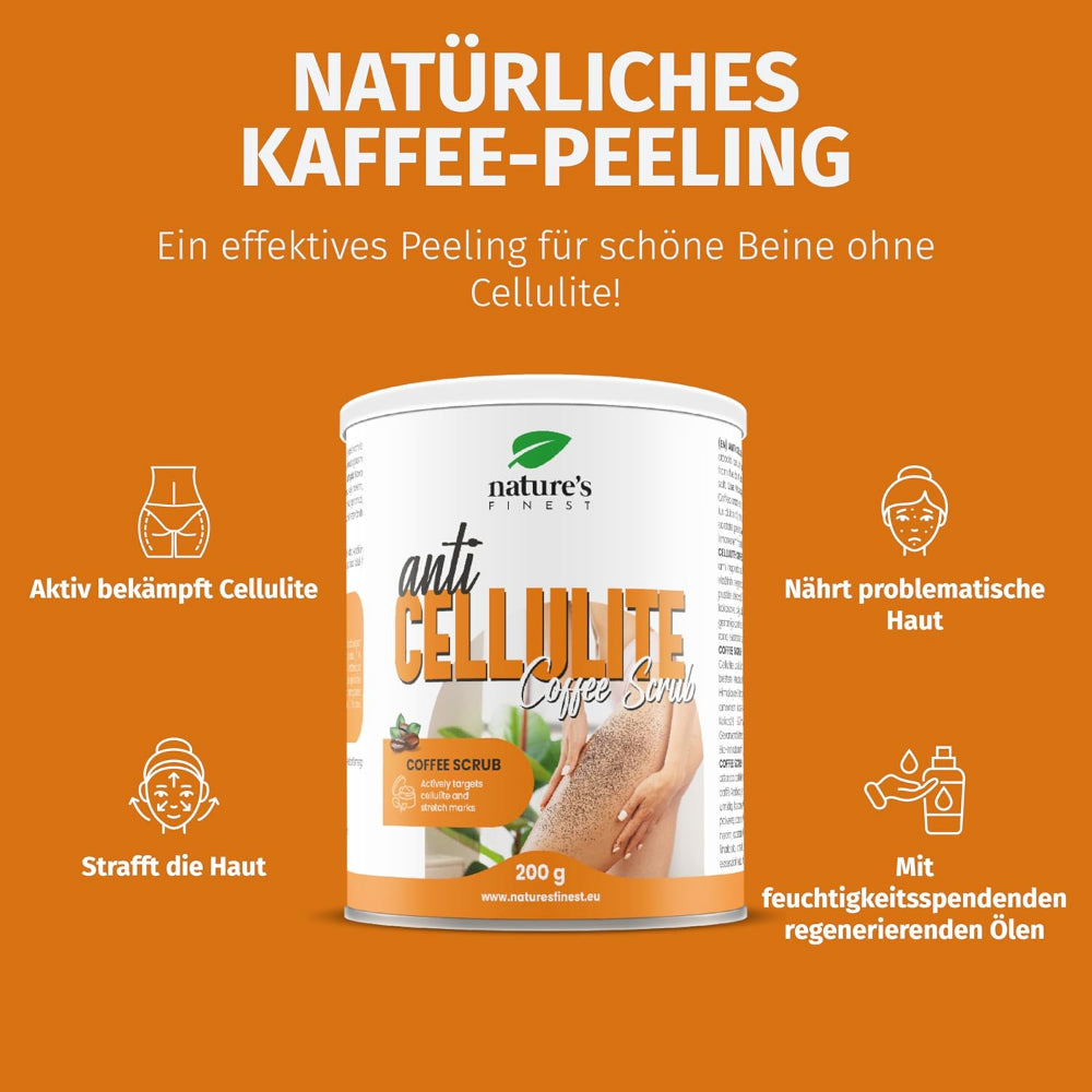 Nature's Finest I Anti Cellulite Coffee Scrub - Kaffee-Peeling