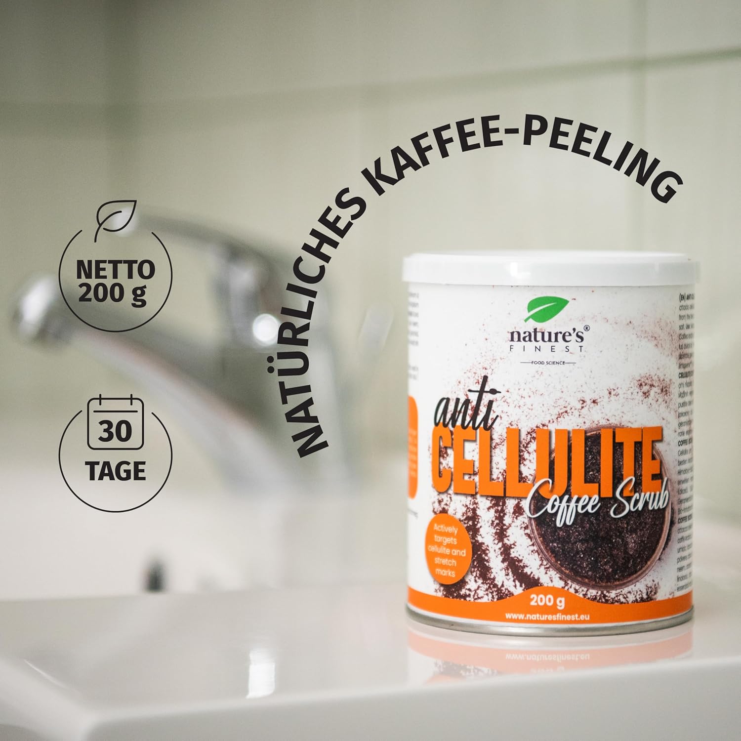 Nature's Finest I Anti Cellulite Coffee Scrub - Kaffee-Peeling