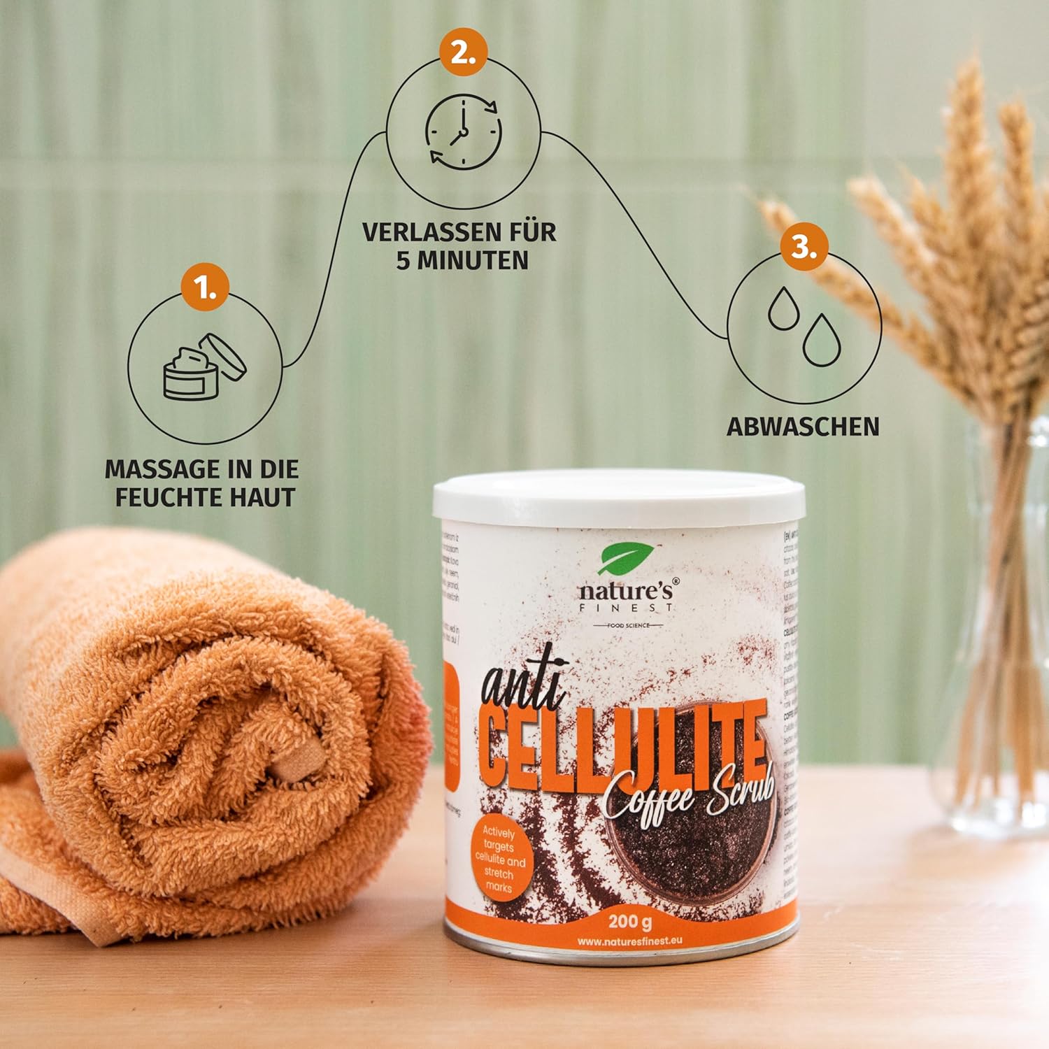 Nature's Finest I Anti Cellulite Coffee Scrub - Kaffee-Peeling