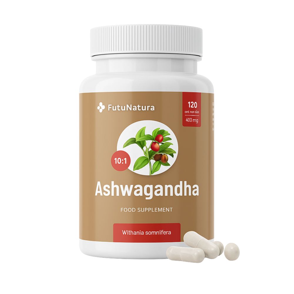 FutuNatura | Ashwagandha Extrakt - starker Extrakt 10:1 - Hormone - 120 Kapseln