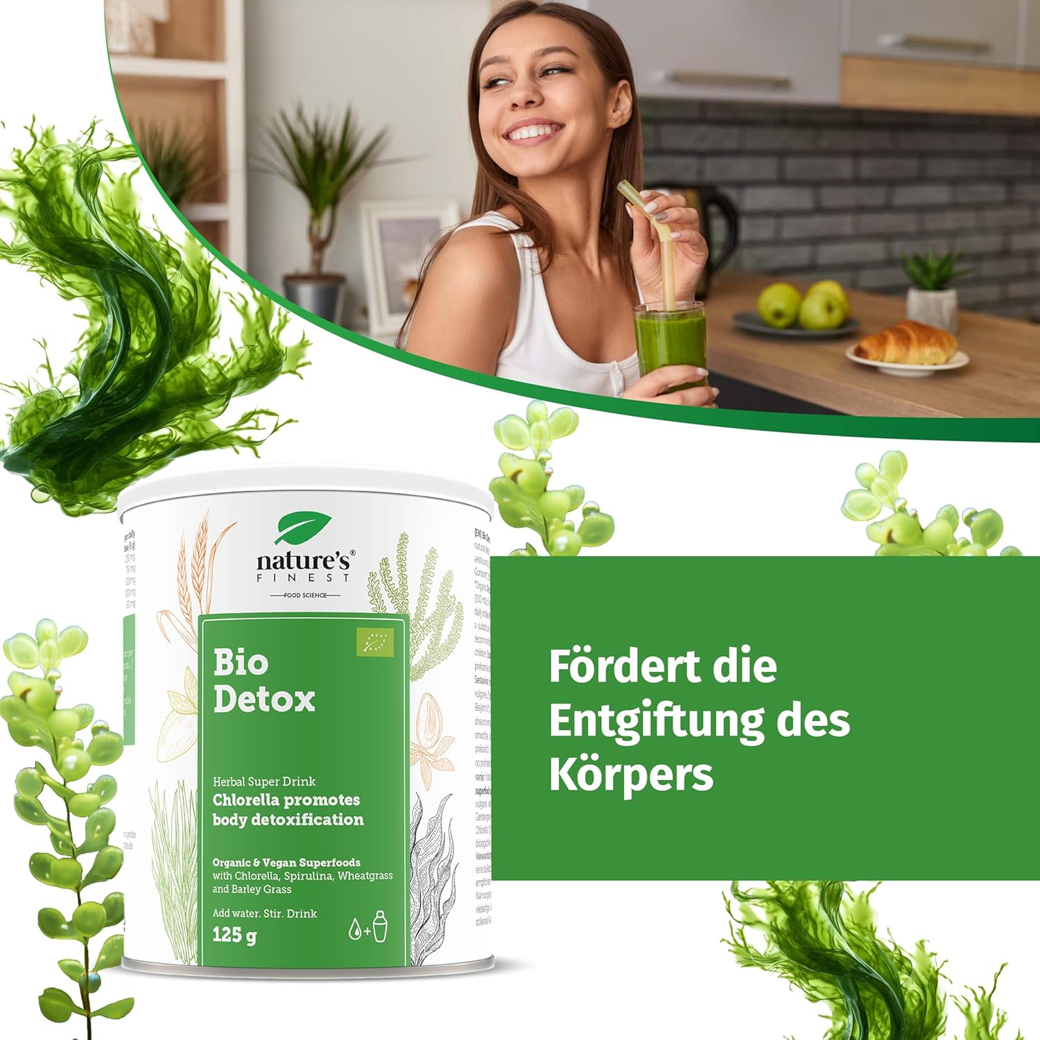 Nature's Finest | Bio DETOX Mix - Superfood Mixpulver zur Entgiftung des Körpers
