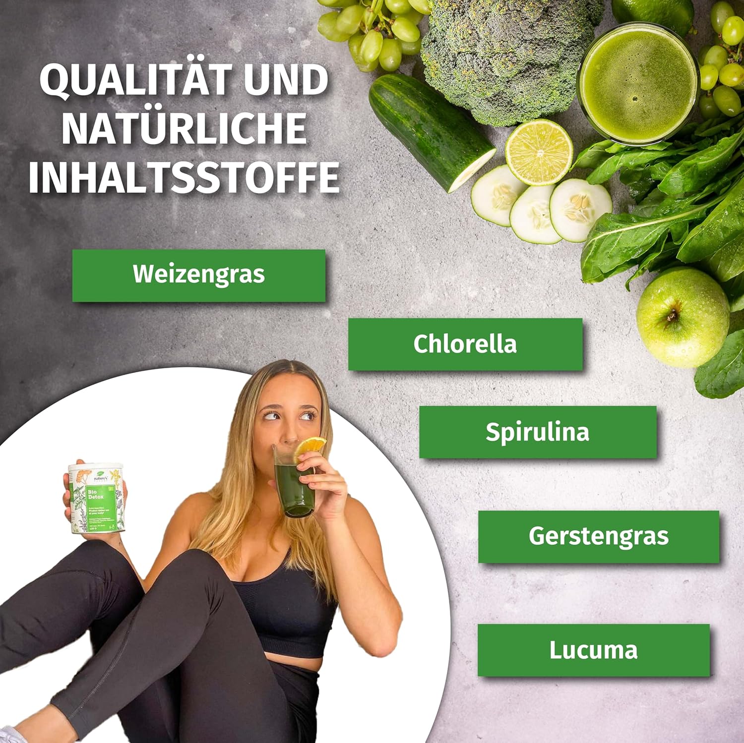 Nature's Finest | Bio DETOX Mix - Superfood Mixpulver zur Entgiftung des Körpers