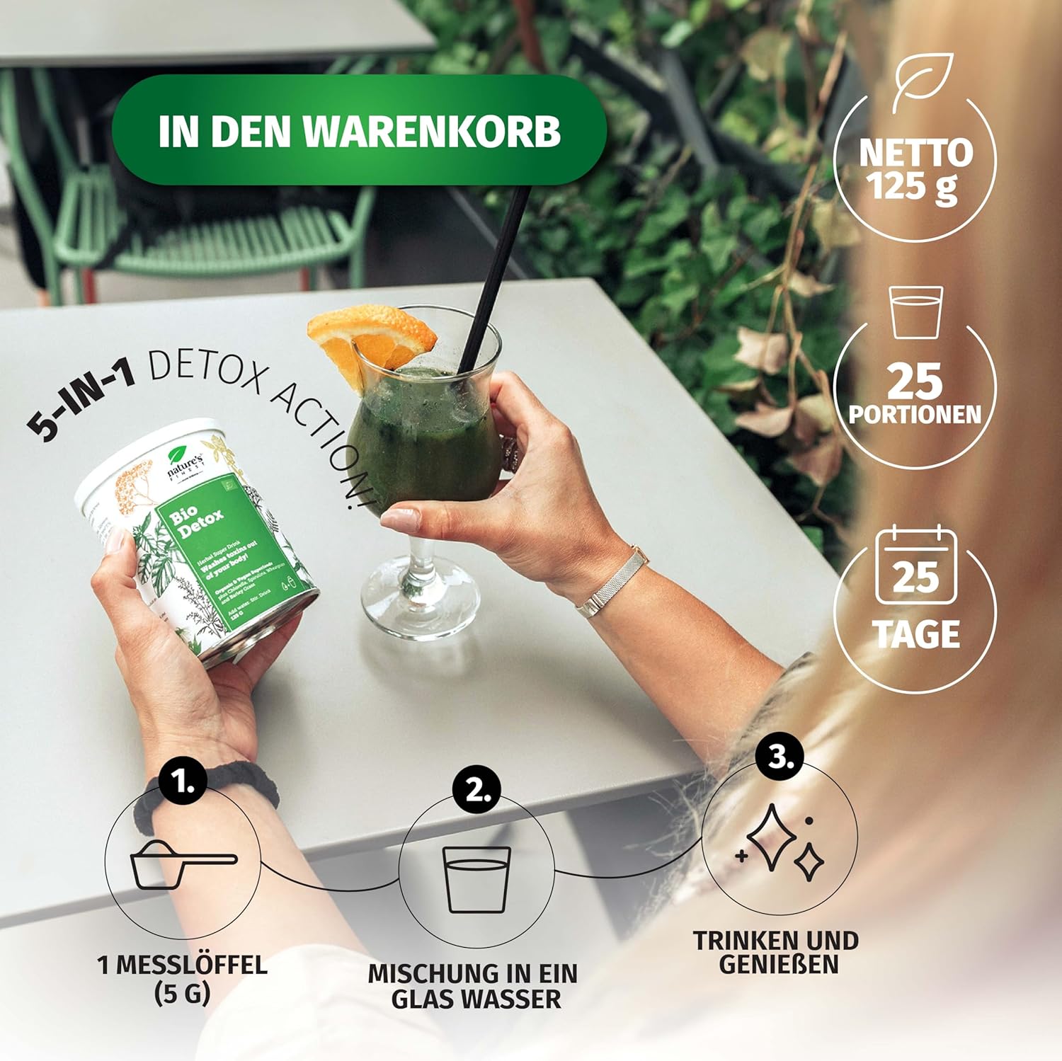 Nature's Finest | Bio DETOX Mix - Superfood Mixpulver zur Entgiftung des Körpers