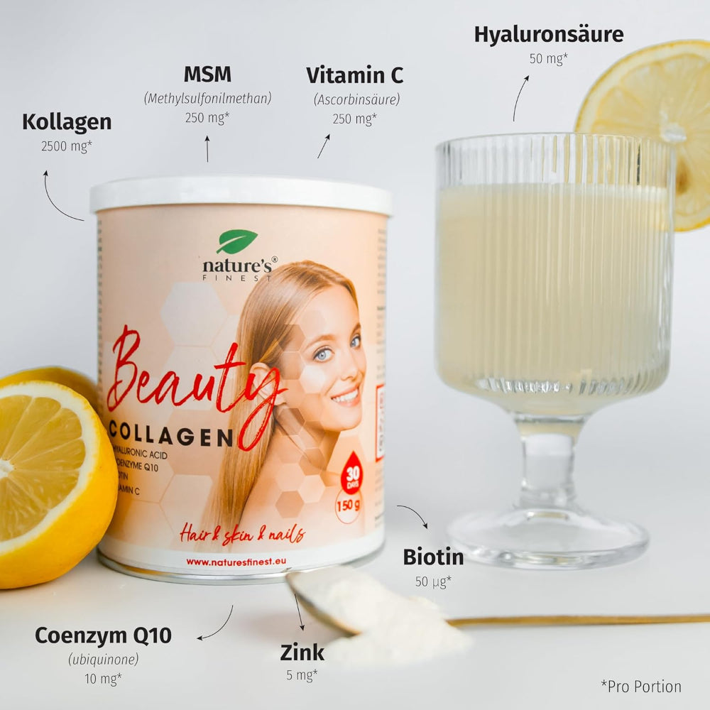 Nature's Finest | Beauty Collagen mit Hyaluronsäure und Coenzym Q10