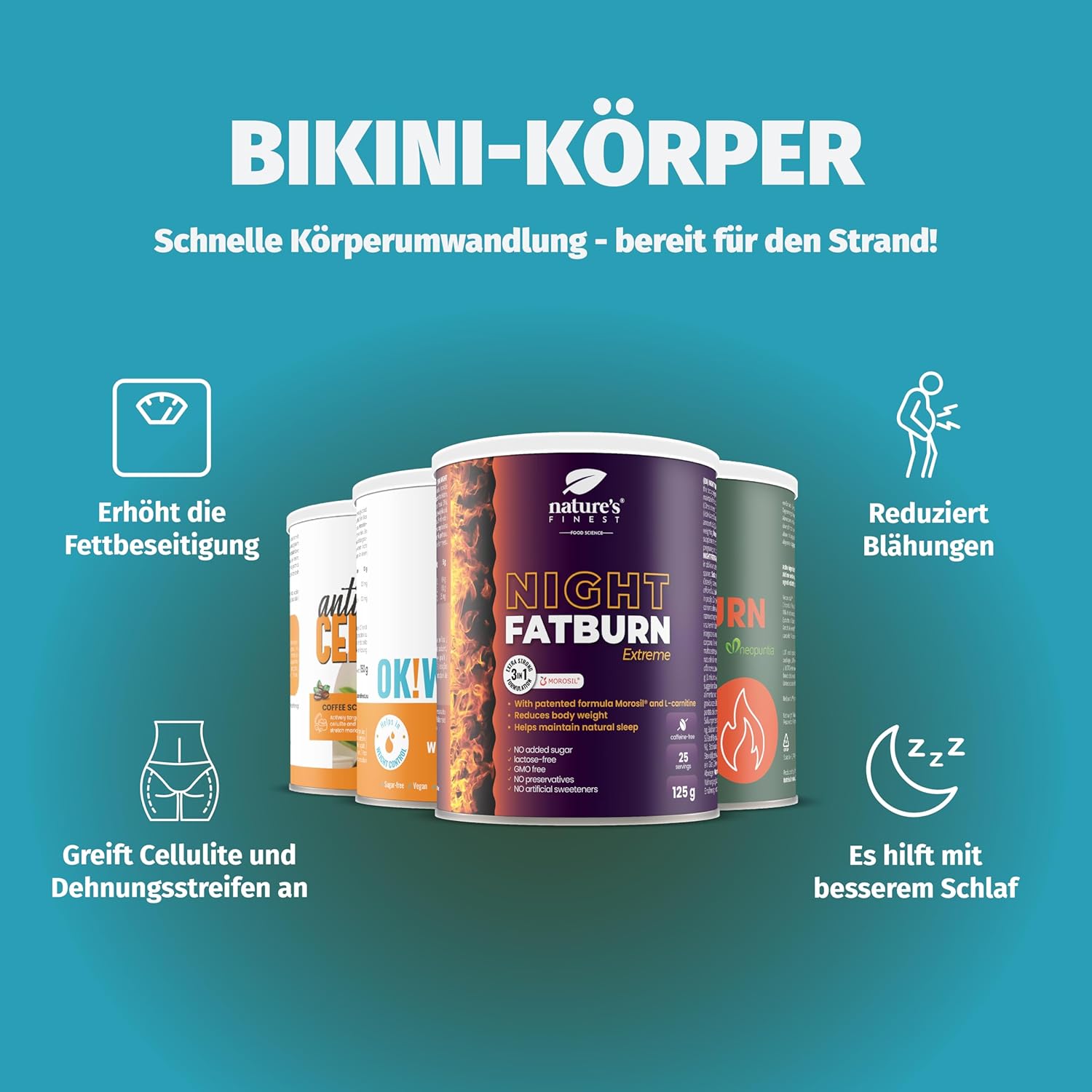 Nature's Finest I Bikini Body 4-in-1 Set I 600g - 25 Tage