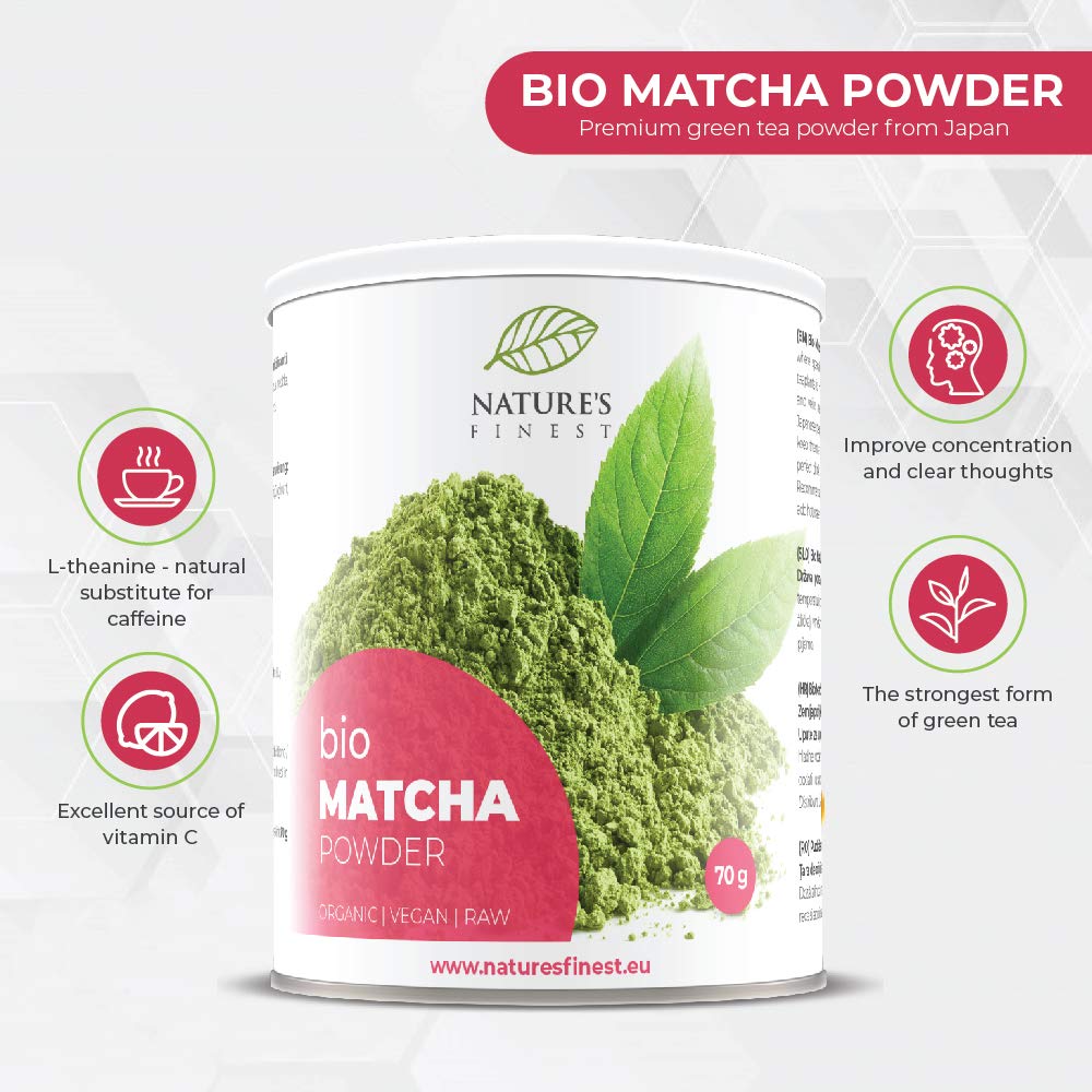 Nature's Finest I Matcha Bio Pulver I Matcha ist die hochwertigste Form von grünem Tee