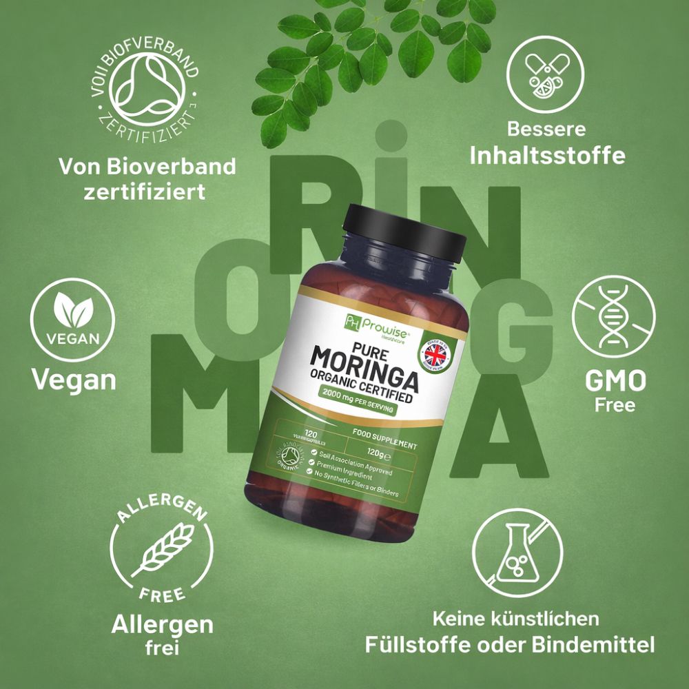 Prowise Healthcare | Bio-Moringa 2000 mg – 120 vegane Kapseln