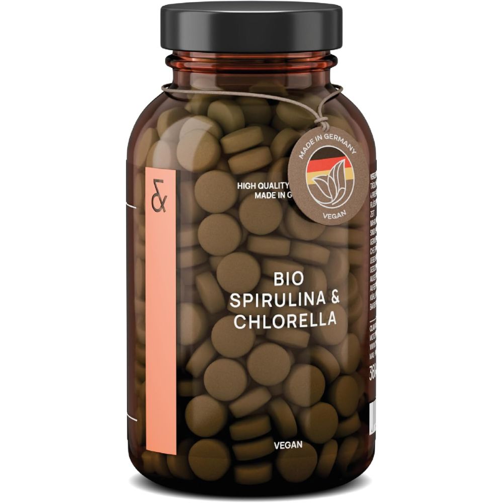 Clav | Bio Spirulina & Chlorella - Premium Algen Pulver Tabletten