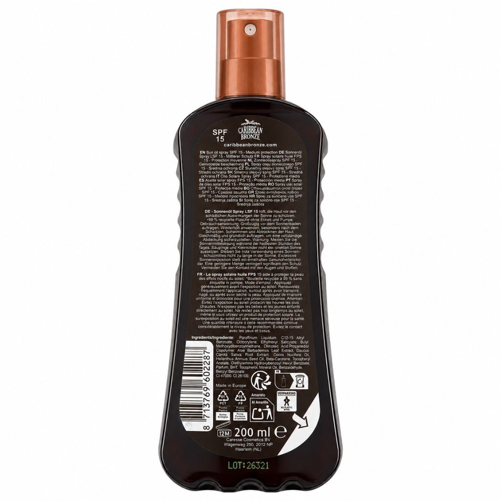 Caribbean Bronze | Bräunungsöl Spray LSF 15 Medium Protection - 200 ml