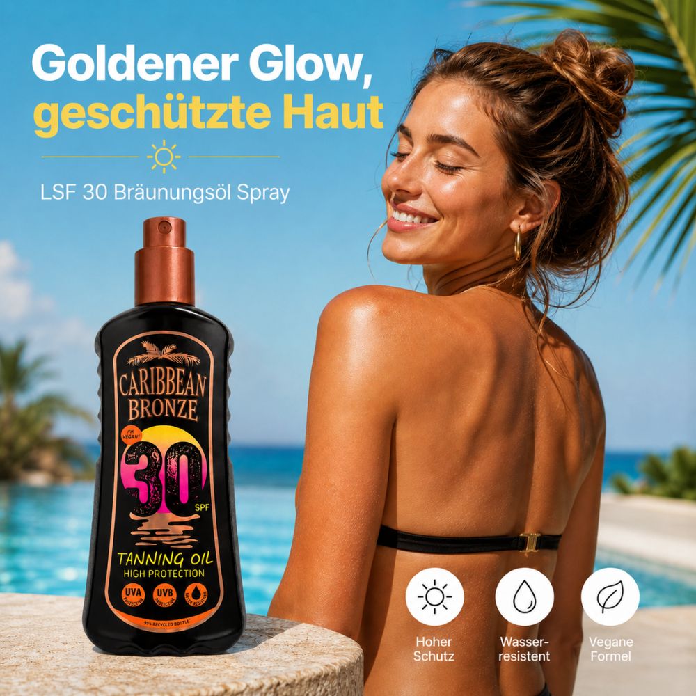 Caribbean Bronze | Bräunungsöl Spray LSF 30 High Protection - 200 ml