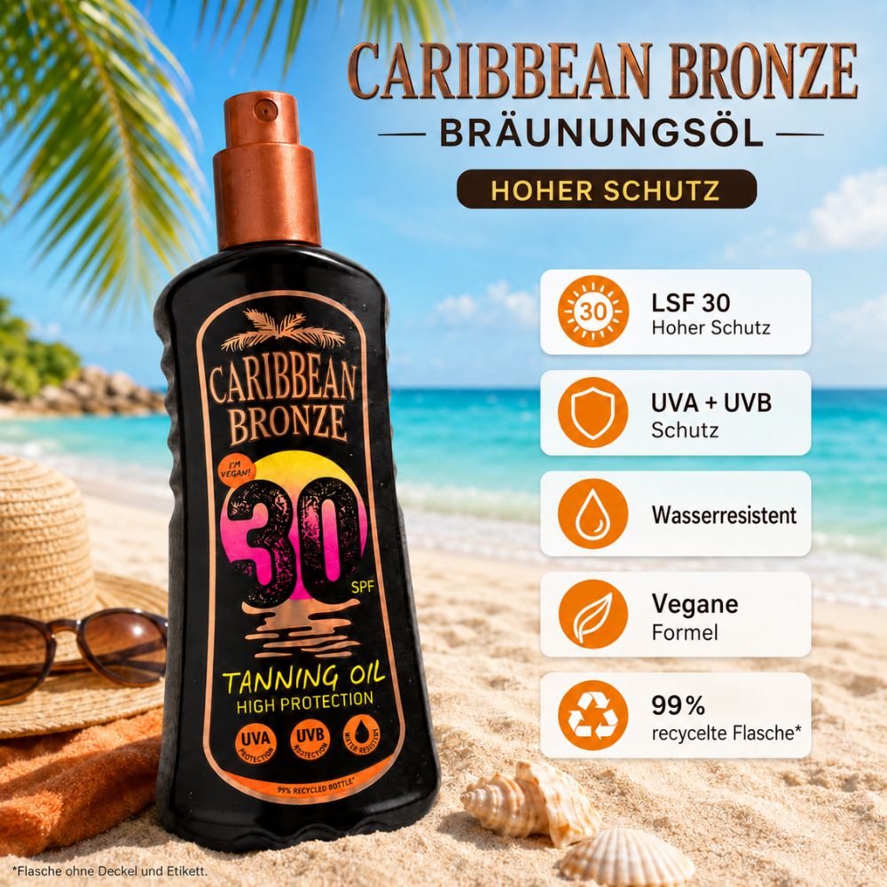 Caribbean Bronze | Bräunungsöl Spray LSF 30 High Protection - 200 ml