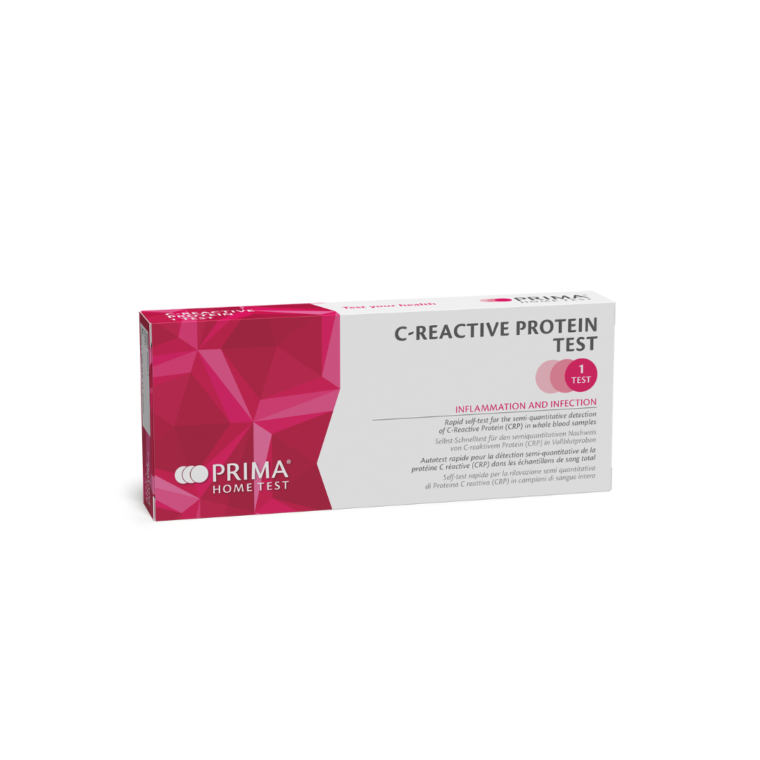 PRIMA | C-Reaktives Protein Home Test | Schneller Selbsttest zum semiquantitativen Nachweis von C-Reaktivem Protein (CRP)