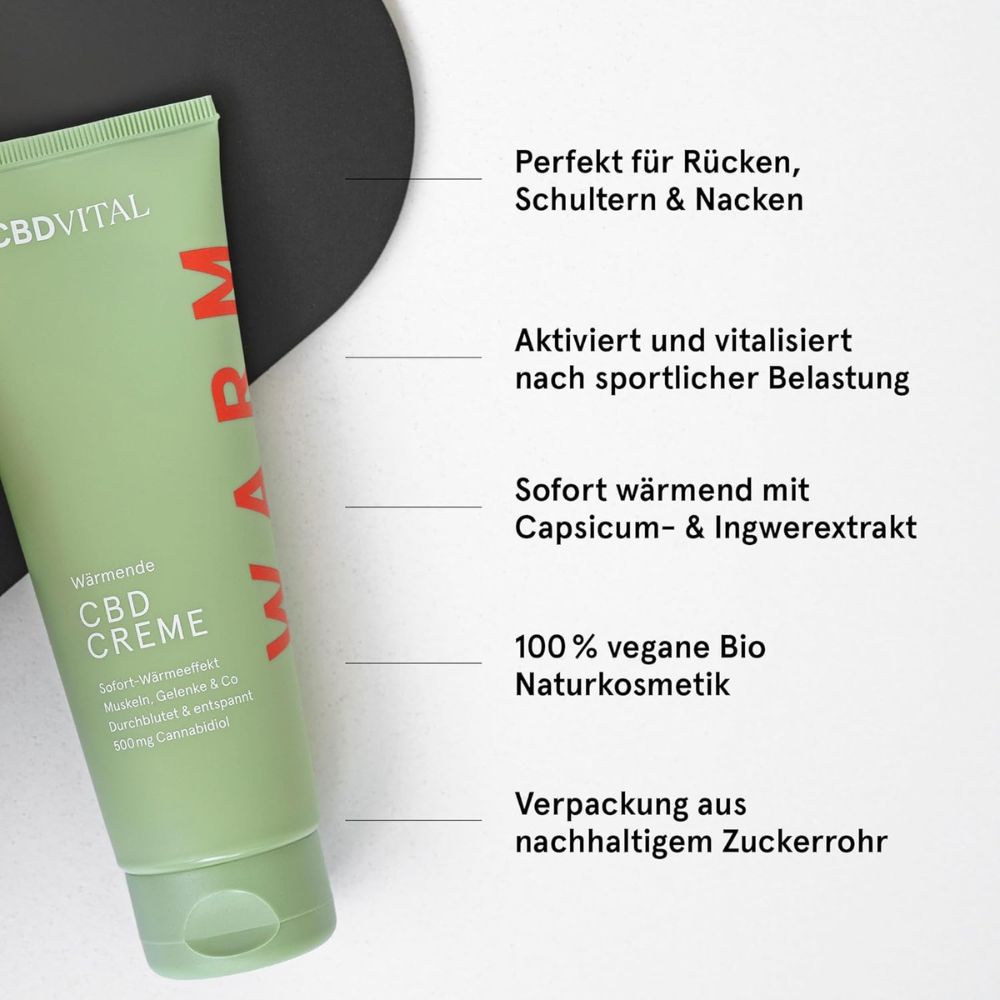 CBD VITAL | Wärmende CBD Creme - WARM - 120 ml