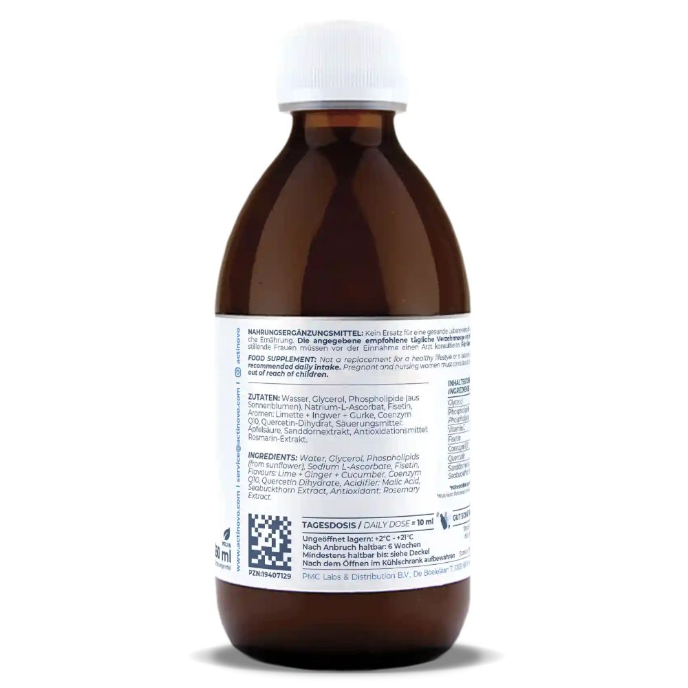 ActiNovo | Cell Recovery Liposomal aus Quercetin, Fisetin und Coenzym Q10 - 250ml