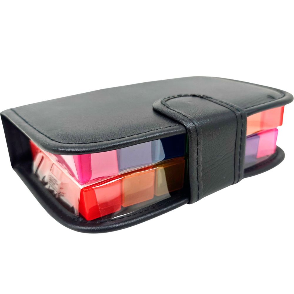 Cepewa | Tablettenbox 2 Wochenplaner im schwarzen Premium Tablettenetui