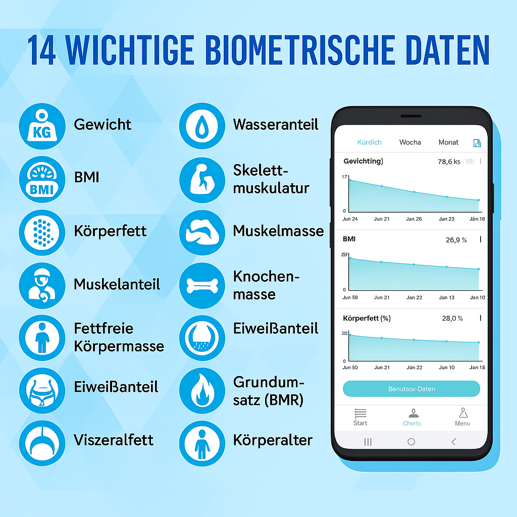 Silvergear | Smart Waage mit Körperanalyse und App-Anbindung