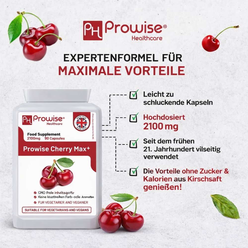 Prowise Healthcare Cherry Max+ 2100 mg Montmorency Cherry – 90 Kapseln