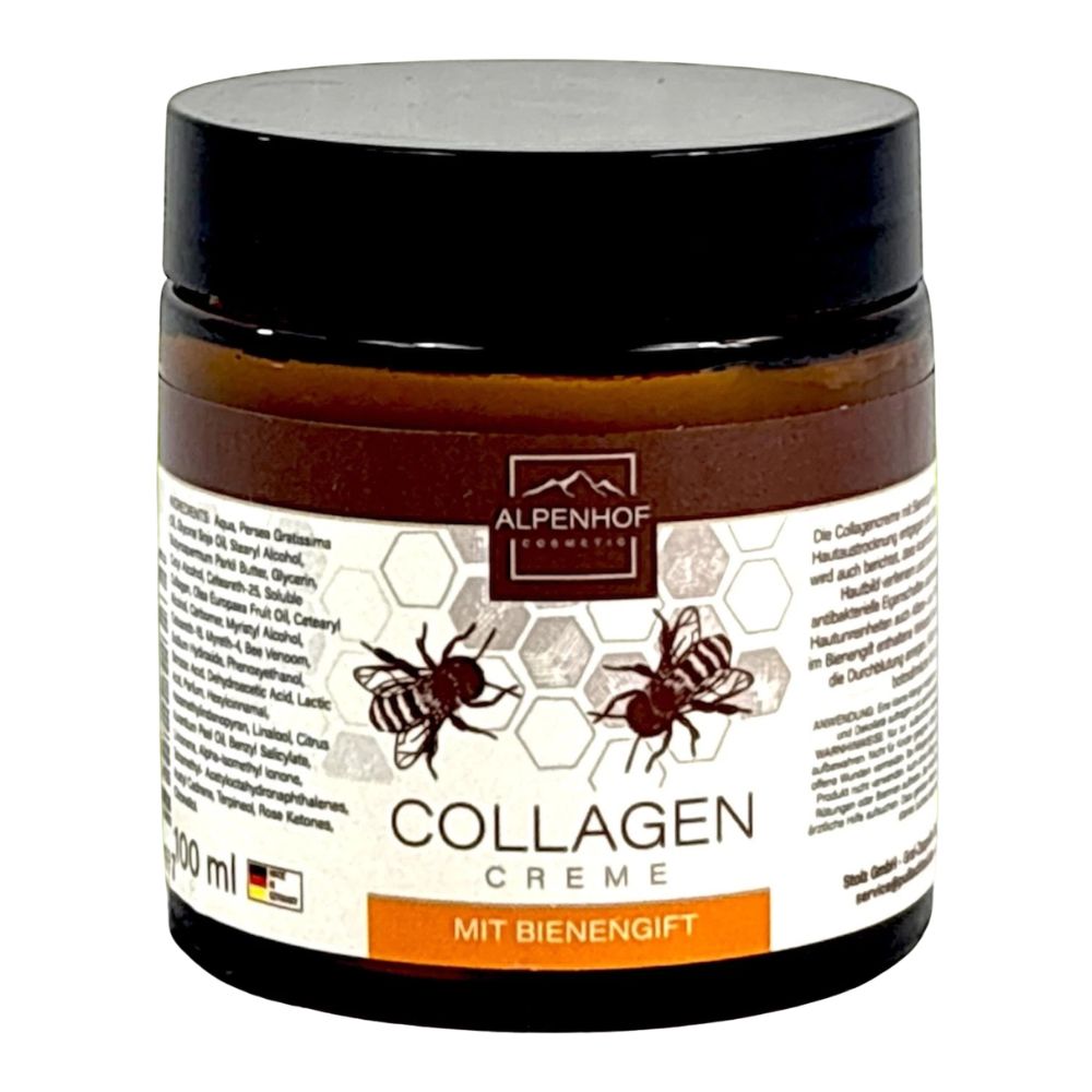 Alpenhof | Collagen Creme mit Bienengift zur täglichen Pflege von Gesicht und Dekolleté - 100ml