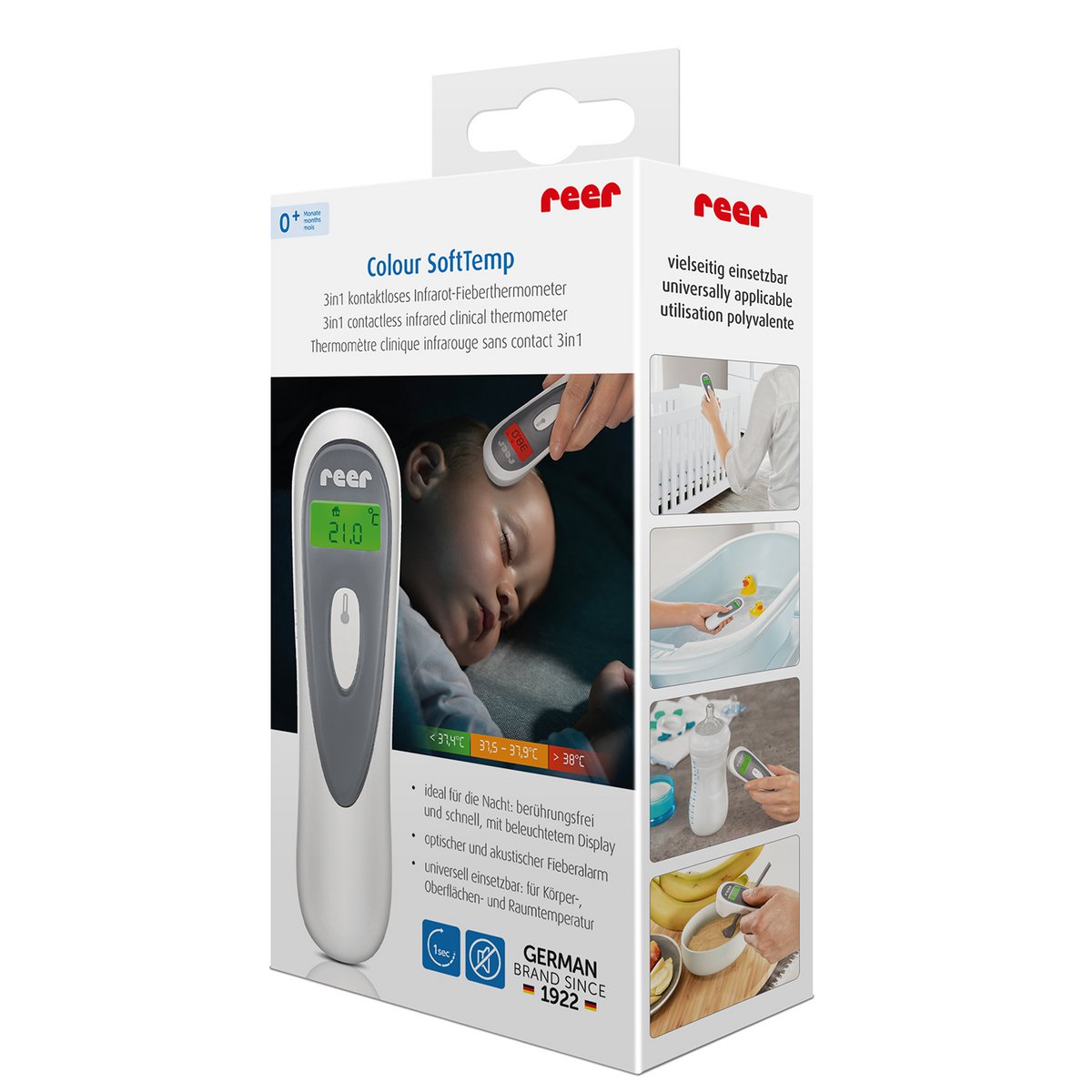 reer | Colour SoftTemp 3in1 kontaktloses Infrarot-Fieber Thermometer