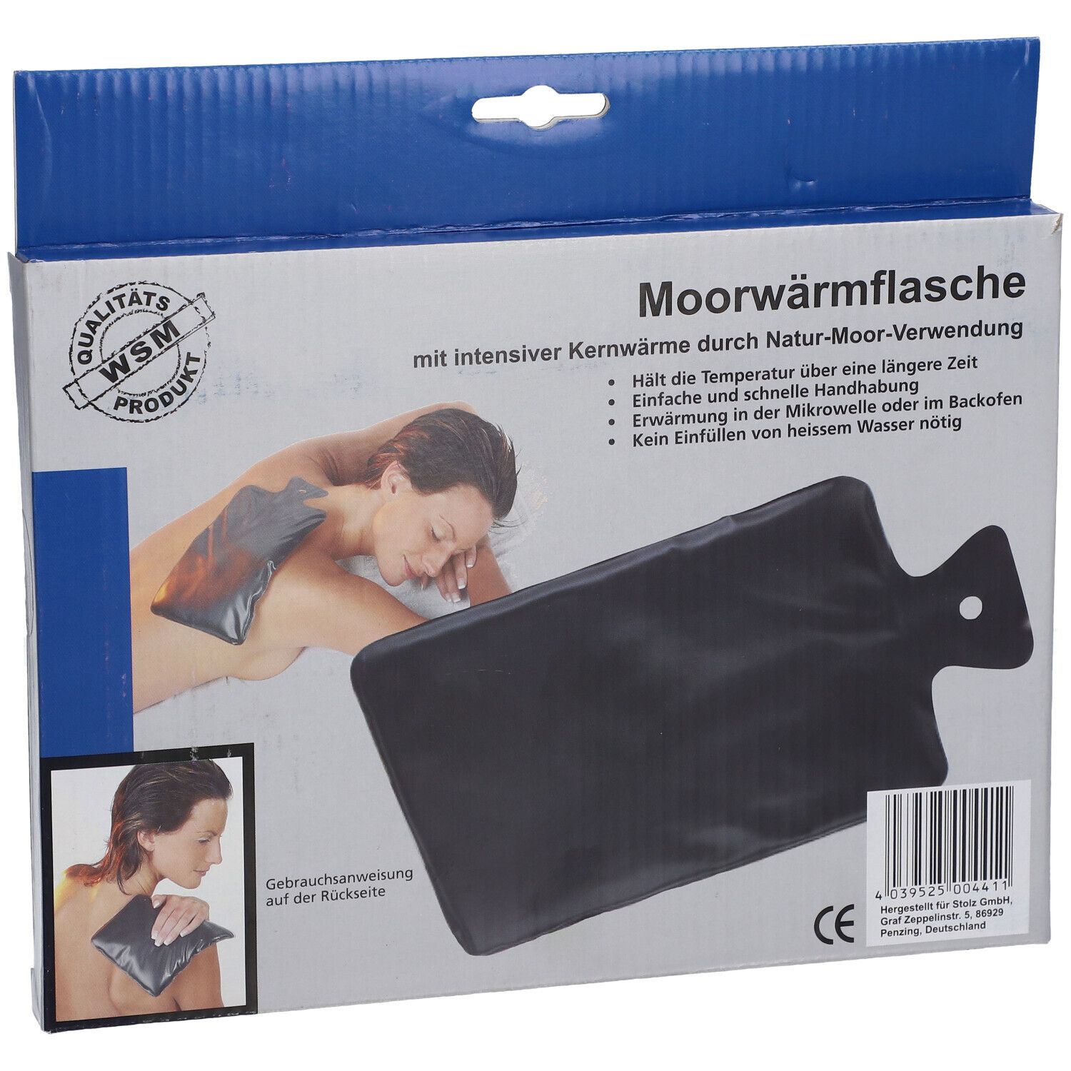 Moorwärmflasche mit Natur-Moor - 23 x 17 cm