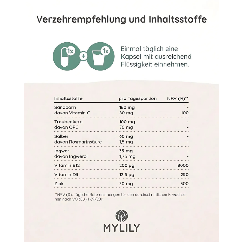 MYLILY | Zink + Vitamin C - Alltagsheldin für das Immunsystem