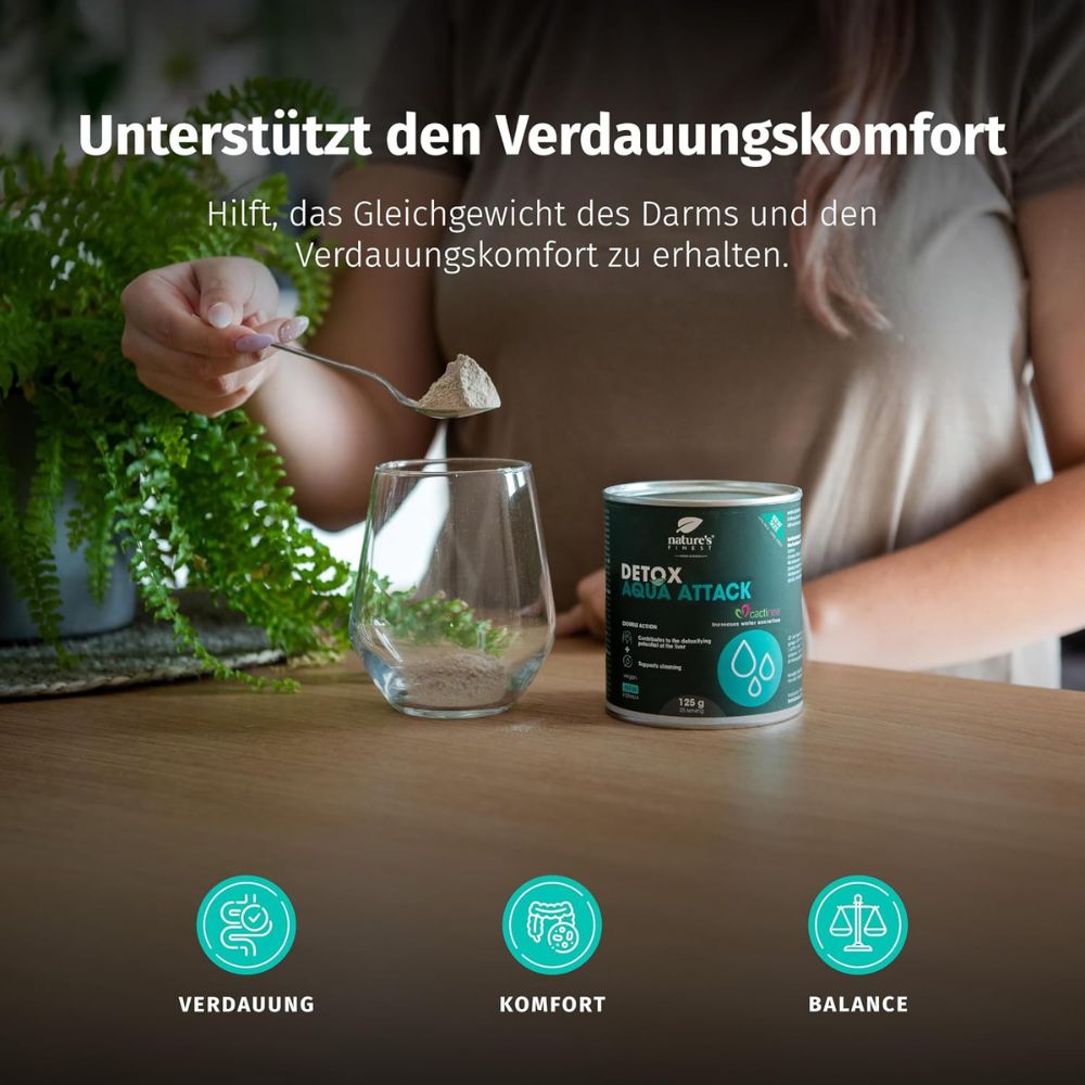 Nature's Finest I Detox Aqua Attack für Entwässerung und Abnehmen