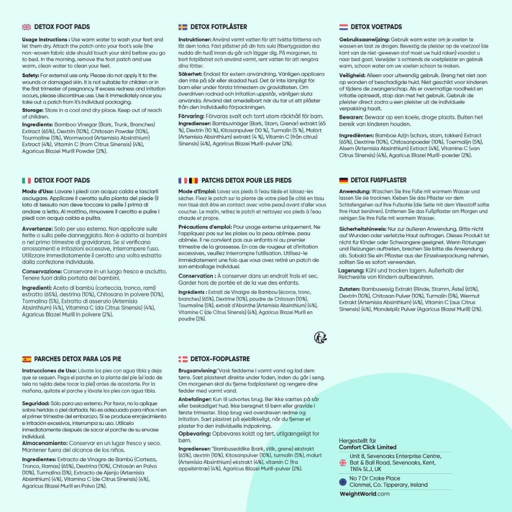WeightWorld | Detox Fußpflaster – 30 Stück