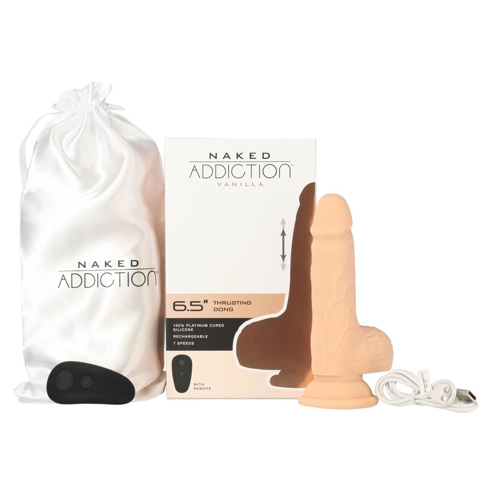 Naked Addiction | Dong RC 6,5“ Stoßender Dildo - Vanilla
