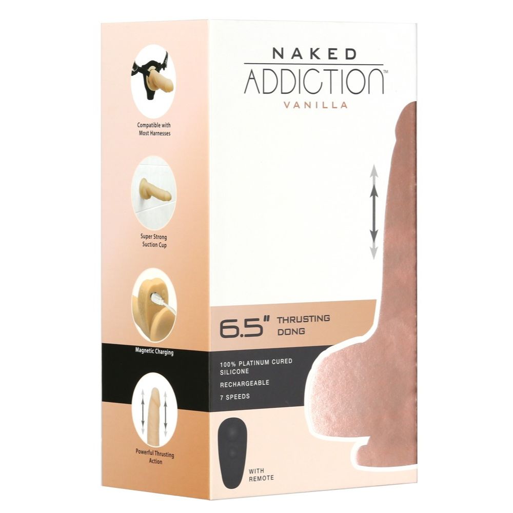 Naked Addiction | Dong RC 6,5“ Stoßender Dildo - Vanilla