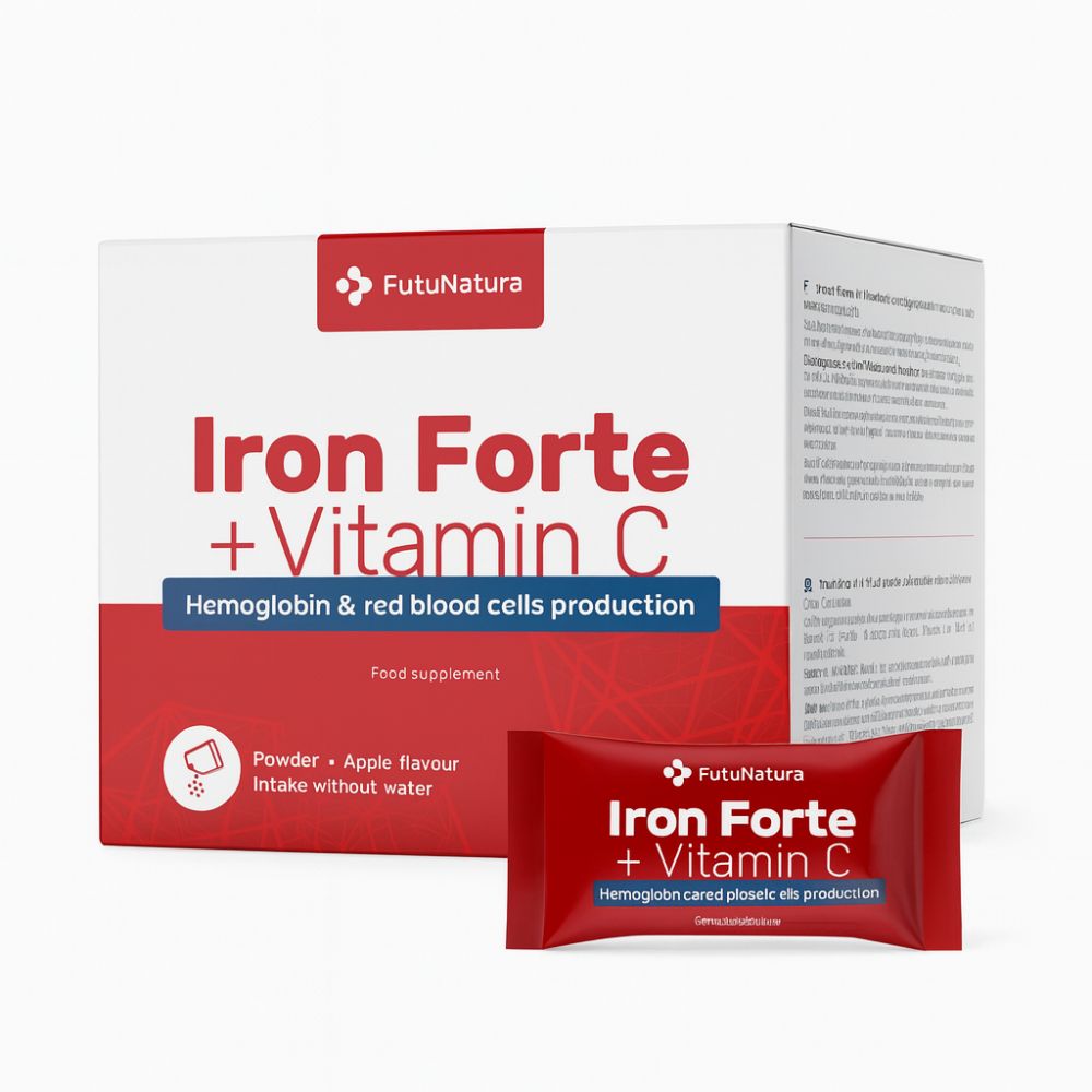 FutuNatura | Eisen Forte + Vitamin C DIRECT - Blut, Immunität, Energie - 30 Beutel