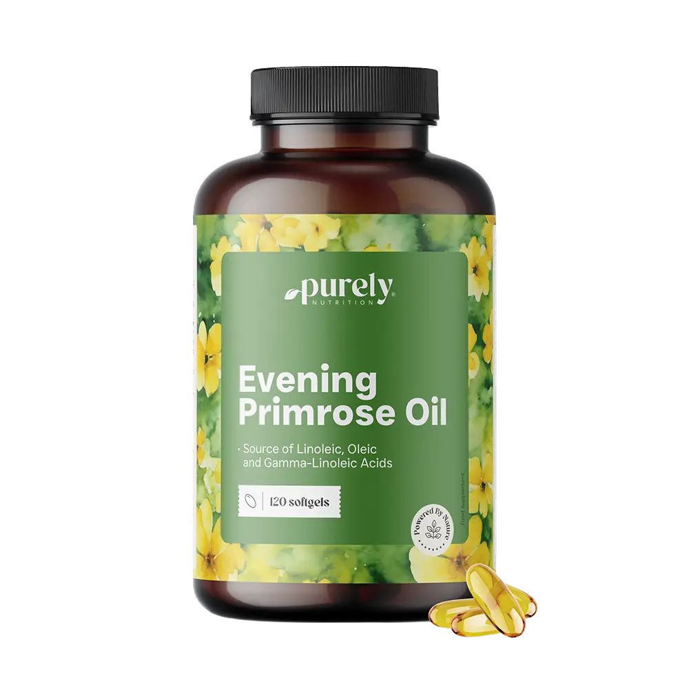 Purely | Evening Primrose Oil (Nachtkerzenöl) 1000 mg - 120 Weichkapseln