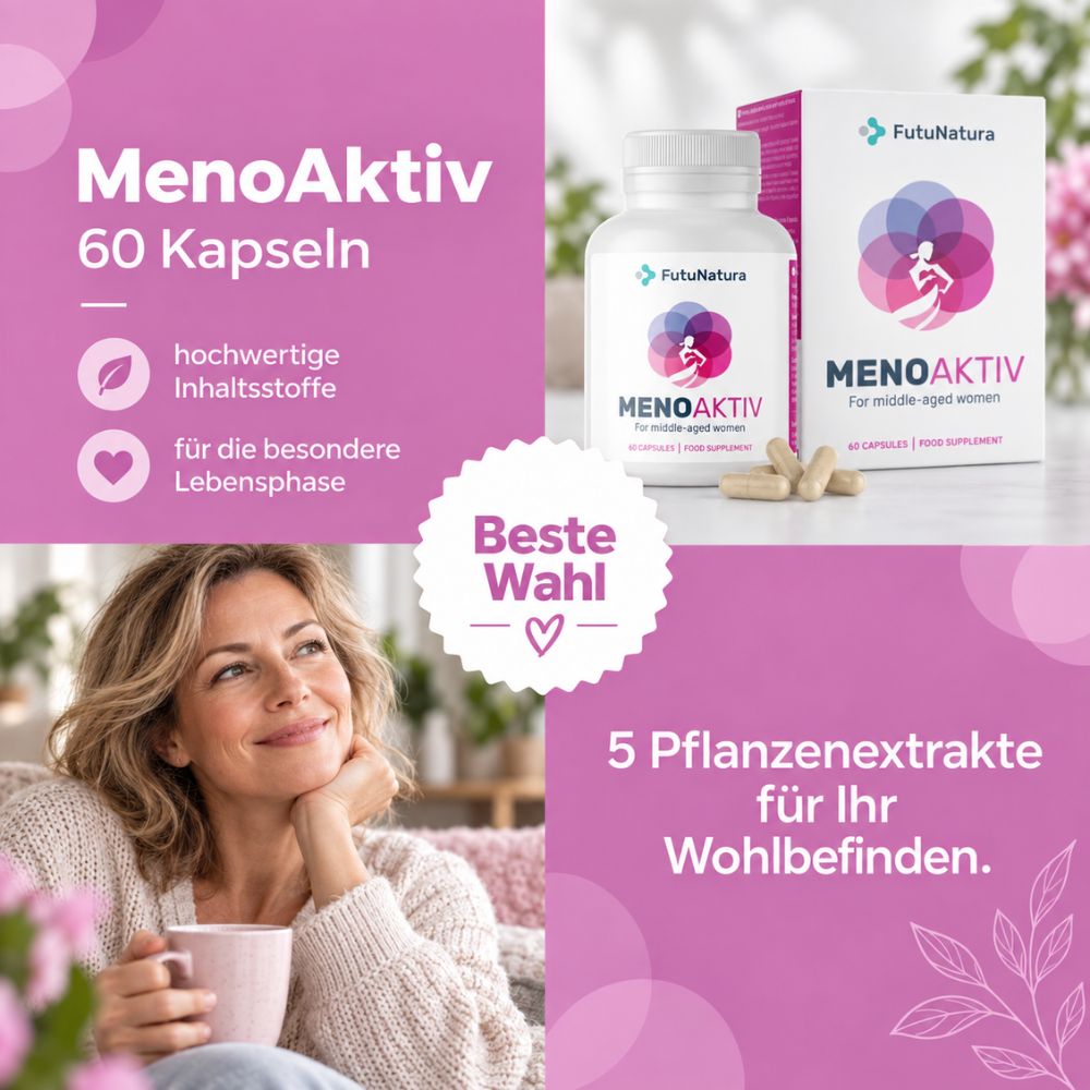FutuNatura | MenoAktiv zur Kontrolle von Wechseljahrsymptomen - 60 Kapseln