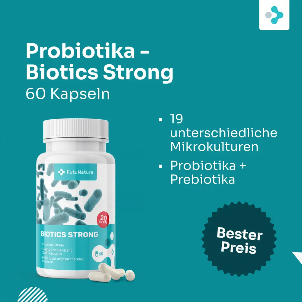 FutuNatura | Biotics Strong Probiotika für die Verdauung - 60 Kapseln