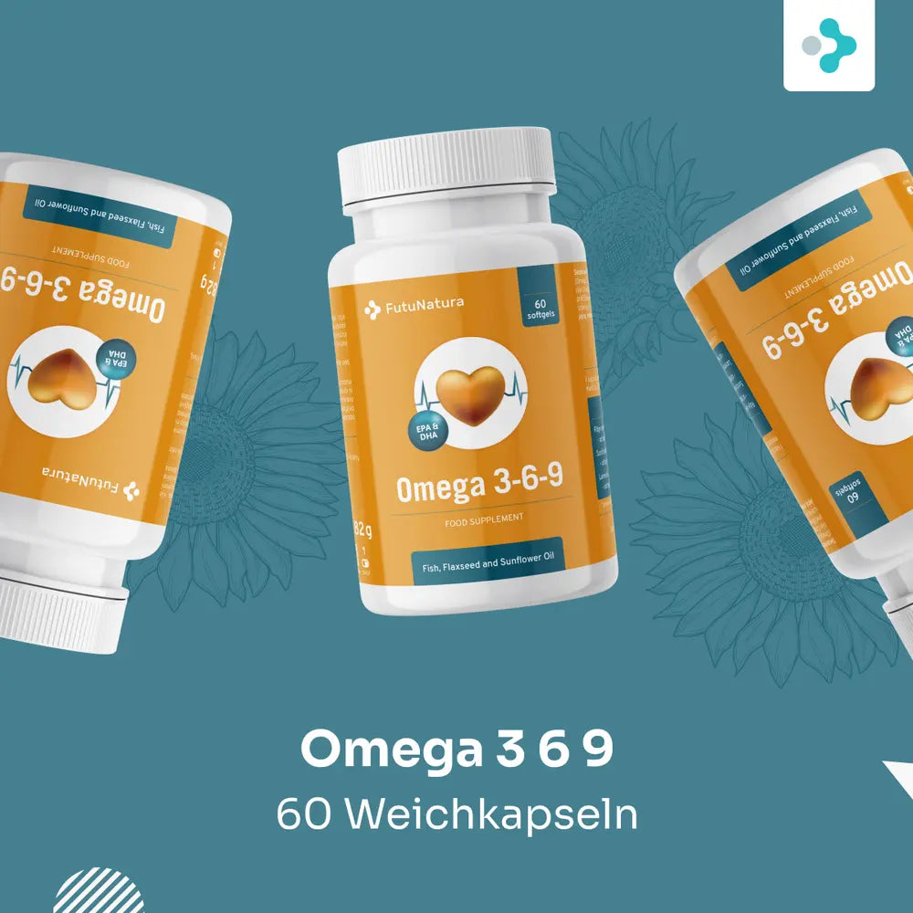 FutuNatura | Omega 3-6-9 - Herz und Cholesterin - 60 Weichkapseln