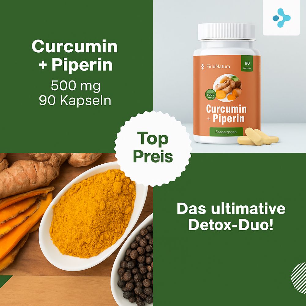 FutuNatura | Curcumin + Piperin 500 mg - Antioxidans - 90 Kapseln