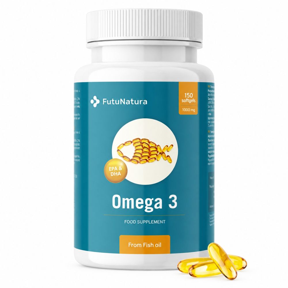 FutuNatura | Omega-3 1000 mg mit Vitamin E - 150 Weichkapseln