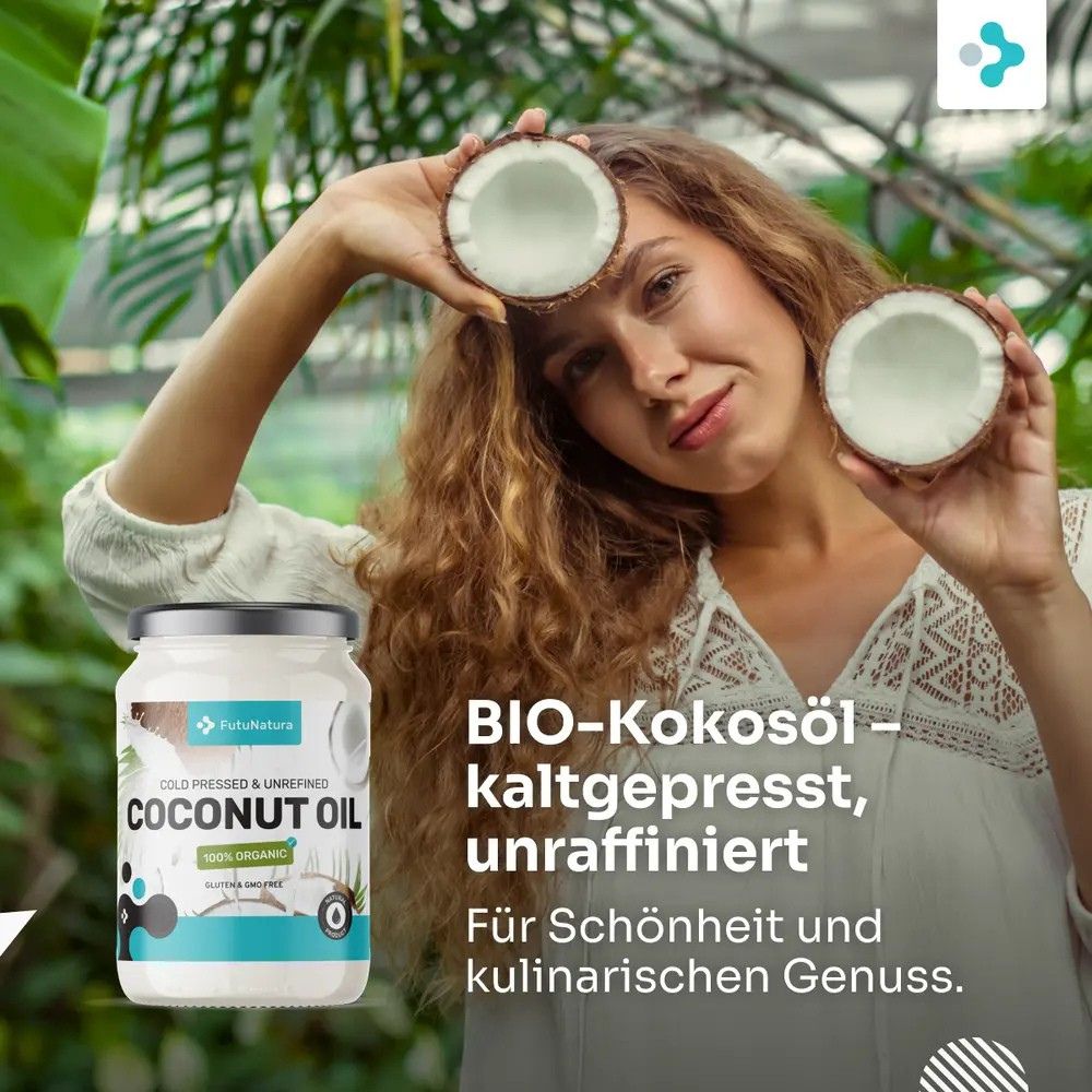 FutuNatura | BIO Kokosöl – kaltgepresst & unraffiniert - 1000ml