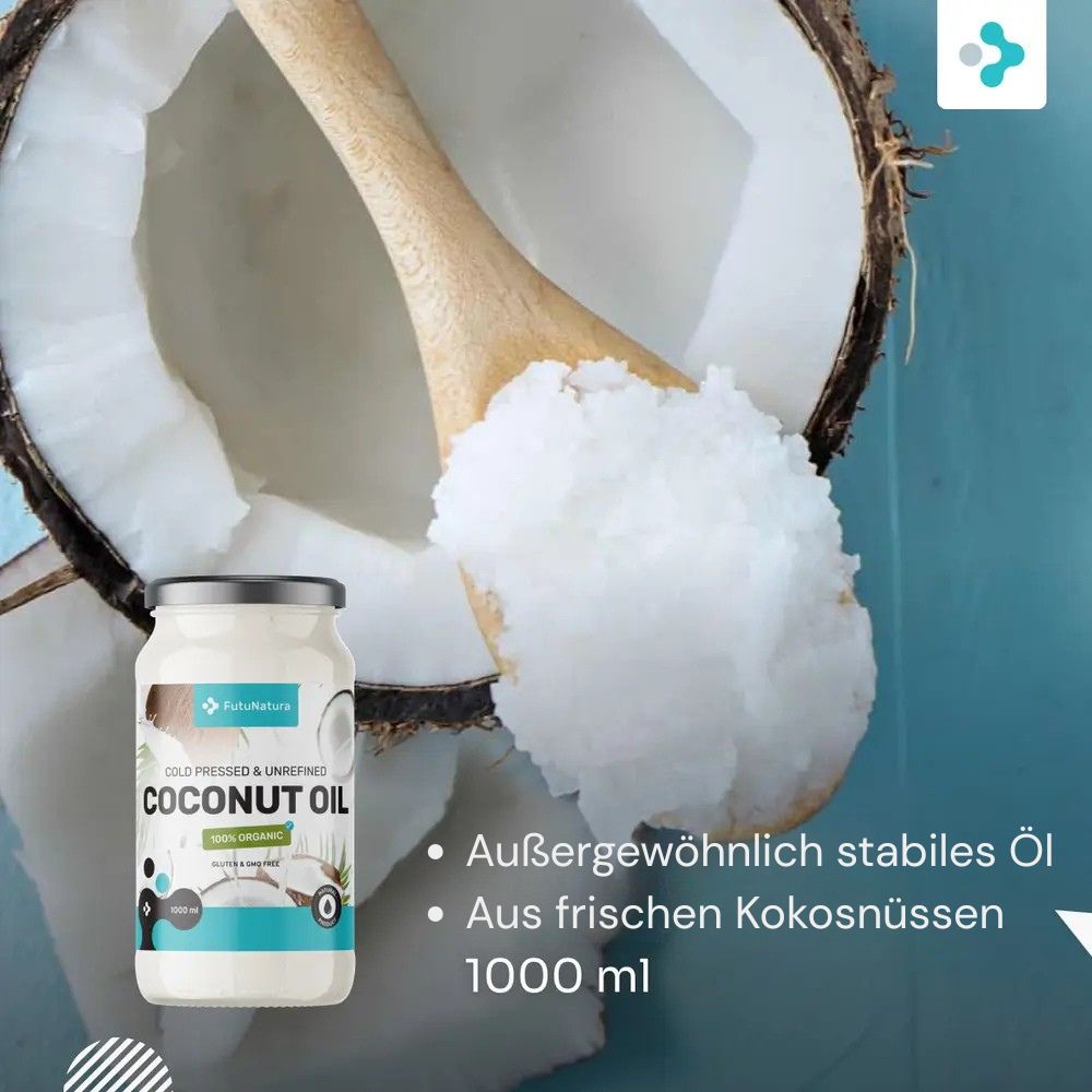 FutuNatura | BIO Kokosöl – kaltgepresst & unraffiniert - 1000ml