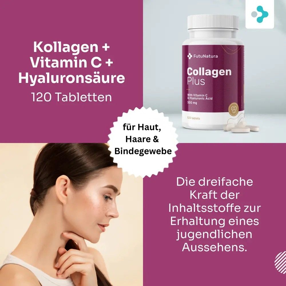 FutuNatura | Kollagen + Vitamin C + Hyaluronsäure - 120 Tabletten