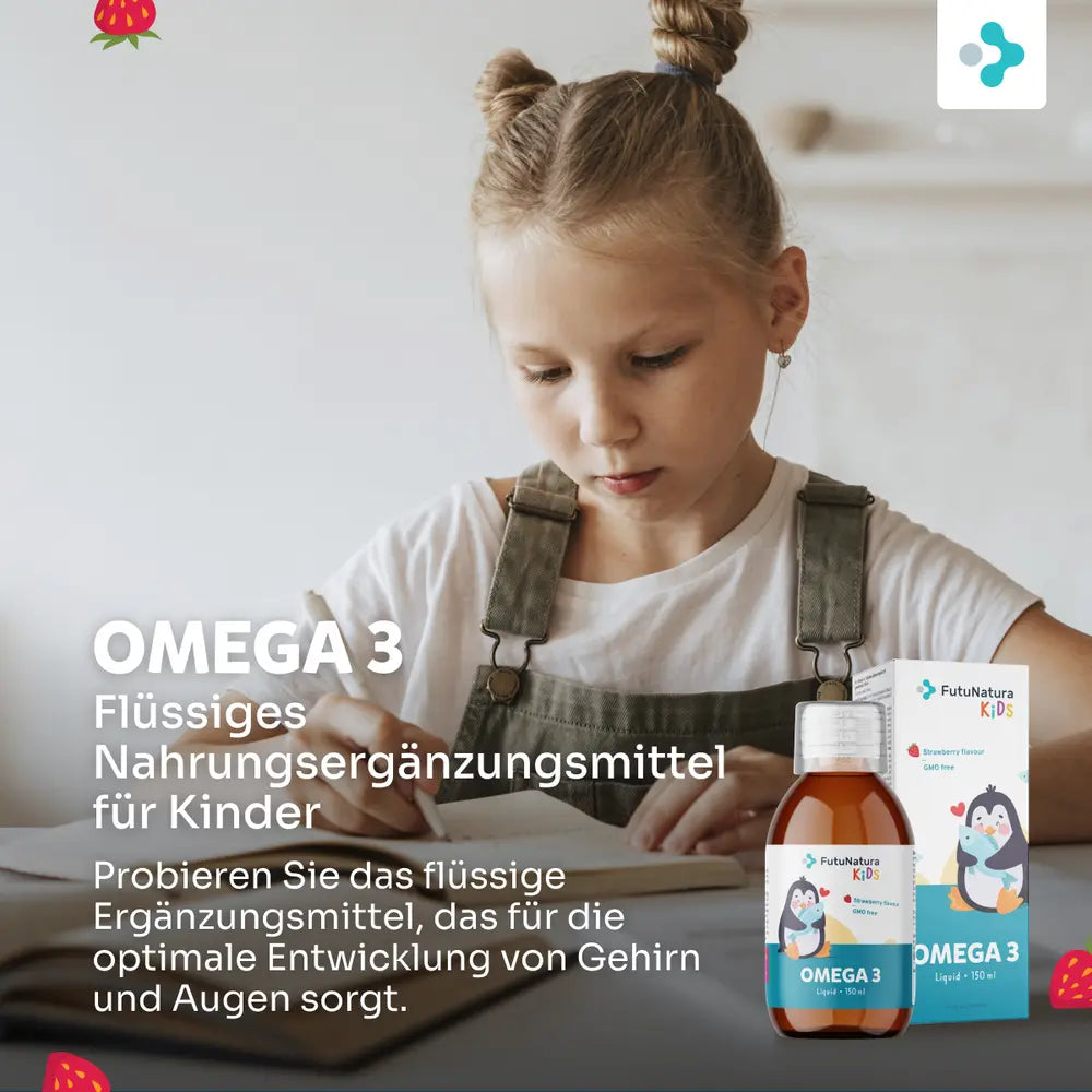 FutuNatura | Omega 3 – Flüssige Nahrungsergänzung für Kinder - 150ml / 450ml