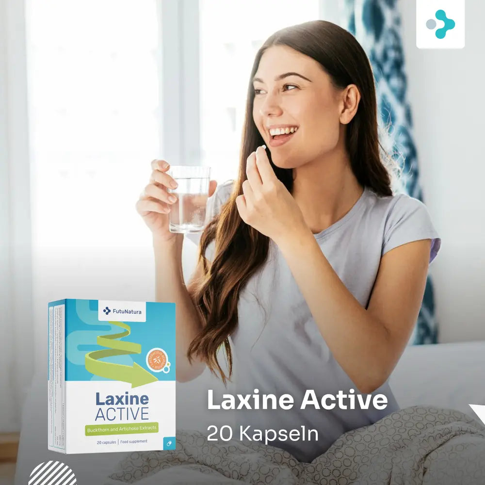 FutuNatura | Laxine Active – Faulbaum, Artischocke & Lactobacillus acidophilus - 20 Kapseln