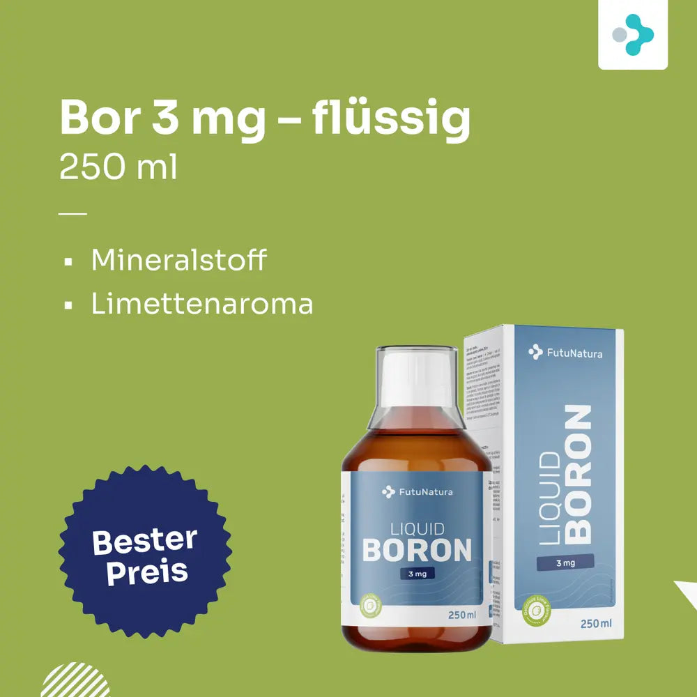 FutuNatura | Bor 3 mg – Unterstützung für den Körper - flüssig - 250 ml