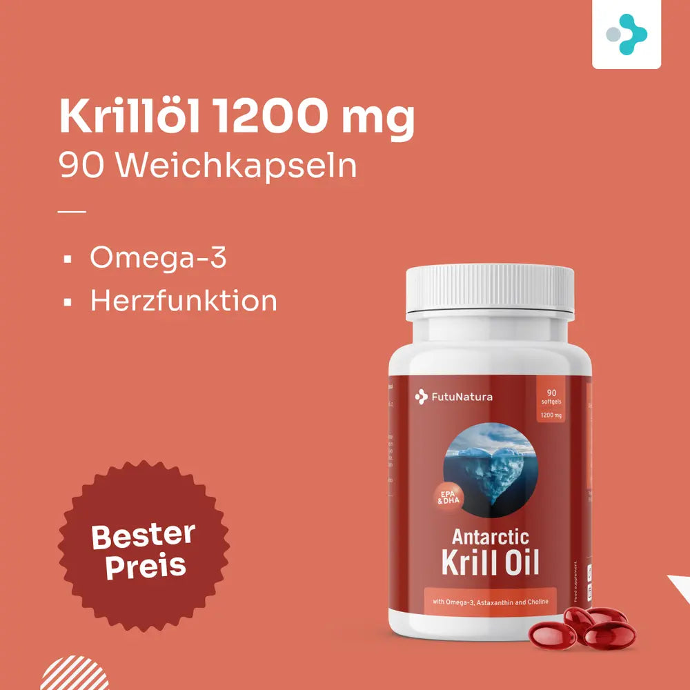 FutuNatura | Omega-3 Krillöl für Herz und Leber - 90 / 240 Weichkapseln