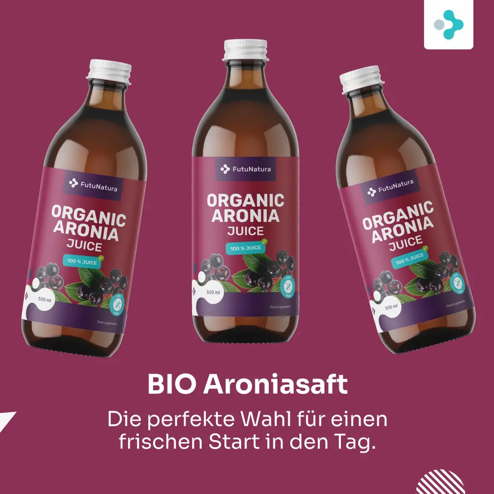 FutuNatura | BIO Aroniasaft – 100 % Direktsaft - 500 ml